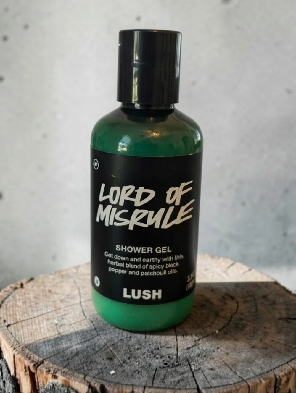Lush Lord of Misrule Shower Gel 3.3oz/100ml Spicy Patchouli Seasonal Body Wash